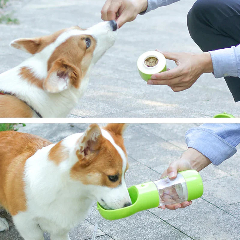 Garrafa Portátil Pet - Agua e Ração - Prático